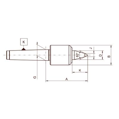 BISON Drejepinol MK6 med smal krop og forlænget spids 60° spidsvinkel 0,020 mm rundløb (8813R-6)